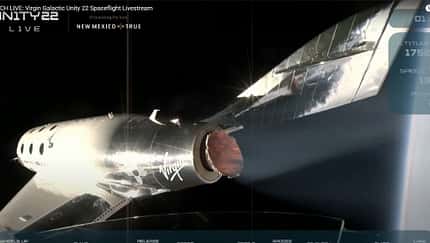Richard Branson war am 11. Juni 2021 bei einem Testlfug des SpaceShipTwo an Bord.