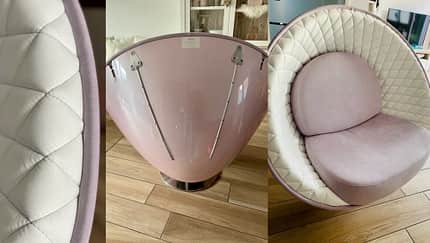 Dieser rosa Drehsessel war mal ein ATR-Radom