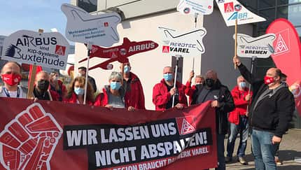 Warnstreik bei Airbus in Deutschland