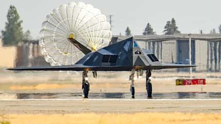 F-117, F-15,144th Fighter Wing,Stealth Fighter,Dissimilar Air Combat Training,Fresno Air National Guard Base, Nighthawk, Lockheed 144th Fighter Wing Welcomes F-117s to Train with F-15s