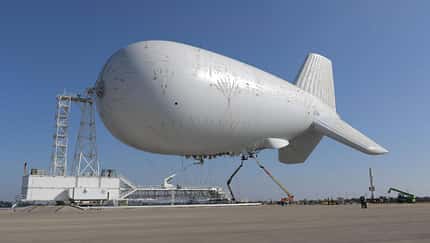 Israel nutzt einen Fesselballon als Sensorträger für die weitreichende Luftraumüberwachung.
