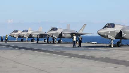F-35B aus drei Nationen treffen sich im Mittelmeer
