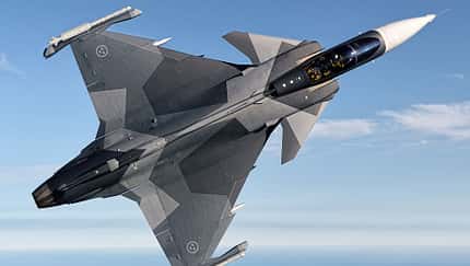 Die Saab Gripen E bleibt neben der F-35 in Kanada im Rennen.