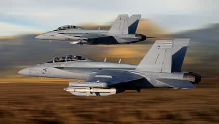 Boeing EA-18G Growler und F-18F Super Hornet im Angebot für die Luftwaffe.