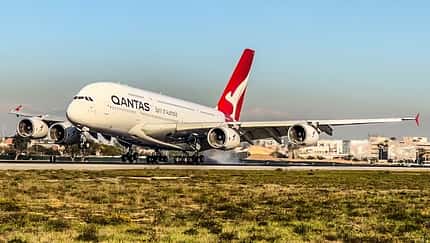 Qantas-A380 landet wieder in LAX