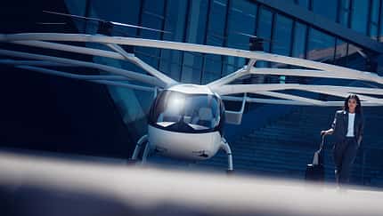 Volocopter zeigt den VoloCity auf der ILA 2022 in Schönefeld.