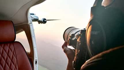 Air-to-Air-Fotokurs mit historischen Flugzeugen
