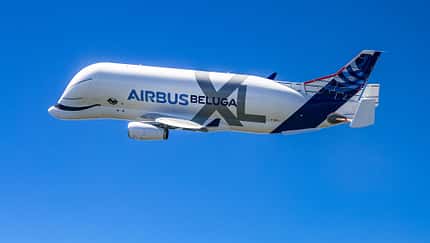 Airbus BelugaXL beim Erstflug.