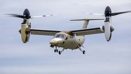 Das erste Serienflugzeug der Leonardo AW609 (AC5) hob am 13. Oktober 2022 in Philadelphia erstmals ab.