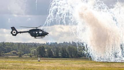 Das Rheinmetall ROSY-System wurde nun auch für Hubschrauber getestet. 