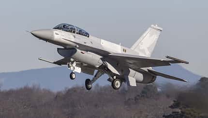 Die Lockheed Martin F-16 Block 70 startete am 24. Januar 2023 in Greenville zum Erstflug.