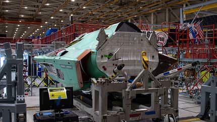 F-35-Mittelrumpfmontage bei Northrop Grumman.