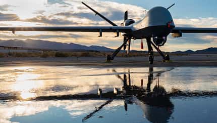 Sun sets over the MQ-9 Reaper