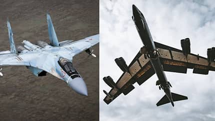 B-52H und Su-35S treffen sich über der Ostsee