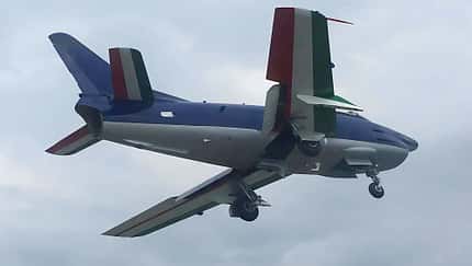 Eine Fiat G.91R/1A fliegt rechtzeitig zur 100-Jahre-Airshow der Aeronautica Militare wieder.