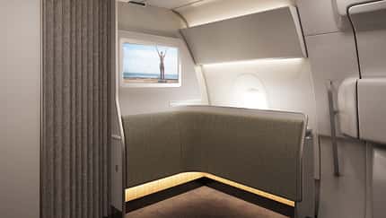 Wohlfühl-Zone im Airbus A350-1000ULR