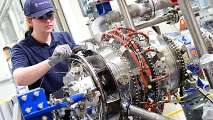 Neue kleine Gasturbine vor Testbeginn