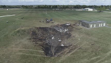 Absturz des Learjet 35A der GFU in Hohn im Mai 2023.