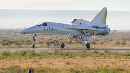Boom XB-1 bei Taxi-Tests in Mojave