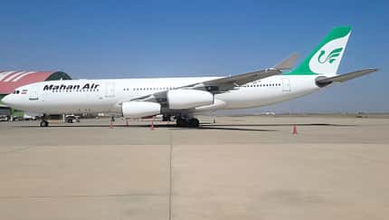 Frankreichs Regierungs-A340 trägt jetzt Mahan Air-Farben