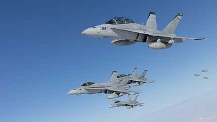 F/A-18C Hornet der Marines im Flug 