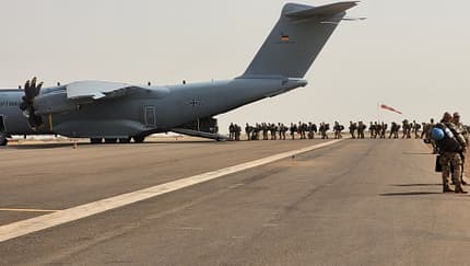 A400M holt letzte deutsche Soldaten aus Mali ab