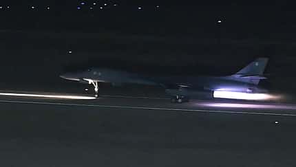 B-1B Lancer aus Ellsworth startet in Dyess zu einem Einsatz im Nahen Osten. 