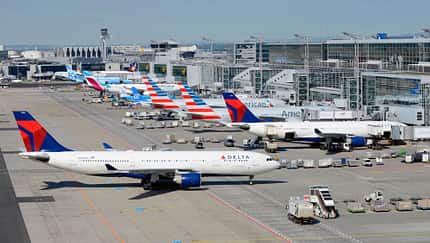 Vorfeld auf dem Flughafen Frankfurt.