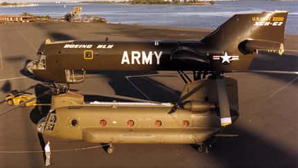 Boeing XCH-62 und CH-47 Größenvergleich