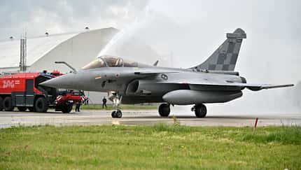 Erste Rafale-Kampfjets landen in Zagreb.