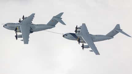 Luftbetankung deutscher A400M.