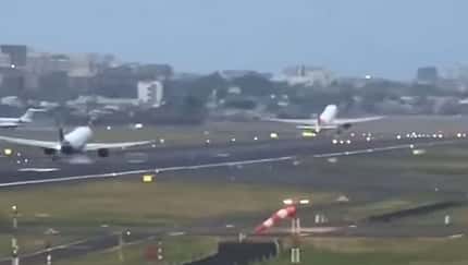 Landende A320neo trifft auf startende A320neo