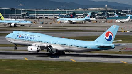 Boeing 747-8I Korean Air nach dem Aufsetzen