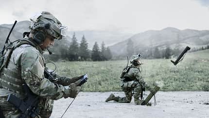 Soldaten starten Kamikaze-Drohne Switchbalde