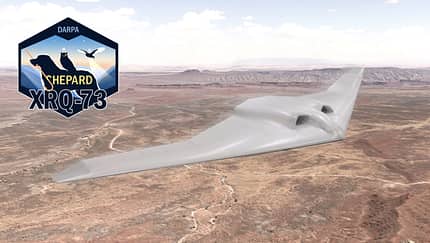 XRQ-73 SHEPARD Drohe im Flug Computerbild