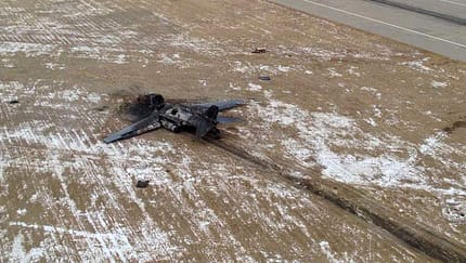 B-1B Lancer Unfall Ellsworth Wrack am Boden