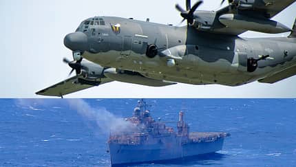 AC-130J Ghostrider Montage USS Dubuque