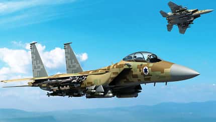 Zwei Boeing F-15IA Israel im Flug Computergrafik