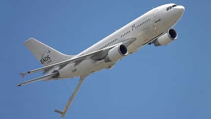 Airbus A310MRTT-Testflugzeug in Aktion.