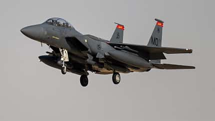 F-15E Strike Eagle im Landeanflug
