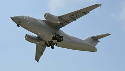 Militärtransporter Antonow An-178 aus der Ukraine.