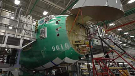 Die ersten drei deutschen P-8A Poseidon bei Boeing in der Endmontage.