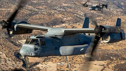 Tiltrotor MV-22B Osprey im Flug über Zypern