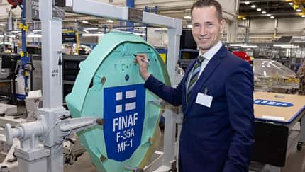 Erste F-35A für Finnland im Bau.