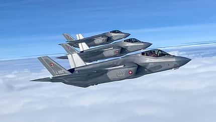 Drei dänische F-35 im Formationsflug