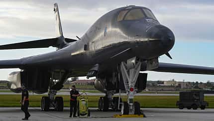 B-1B Lancer auf Guam am Boden