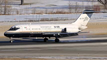 Douglas DC-9 Mexiko beim Aufsetzen