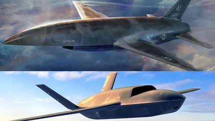 YFQ-42 und YFQ-44 im Flug (Montage)