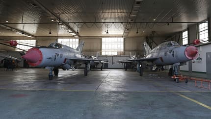 Kroatiens letzte MiG-21 in Zagreb-Pleso, März 2025.
