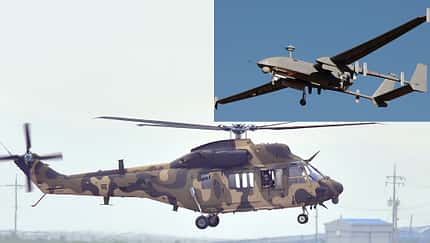 KAI Surion Hubschrauber und Heron 1 Drohne